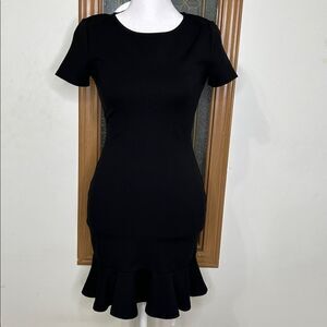 Lovers and Friends Black Ruffled Mini Dress